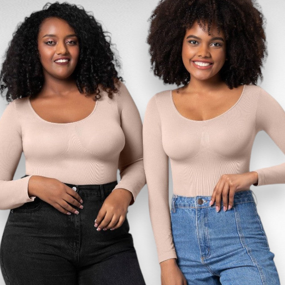 Sculpting Shapewear Long Sleeve Bodysuit