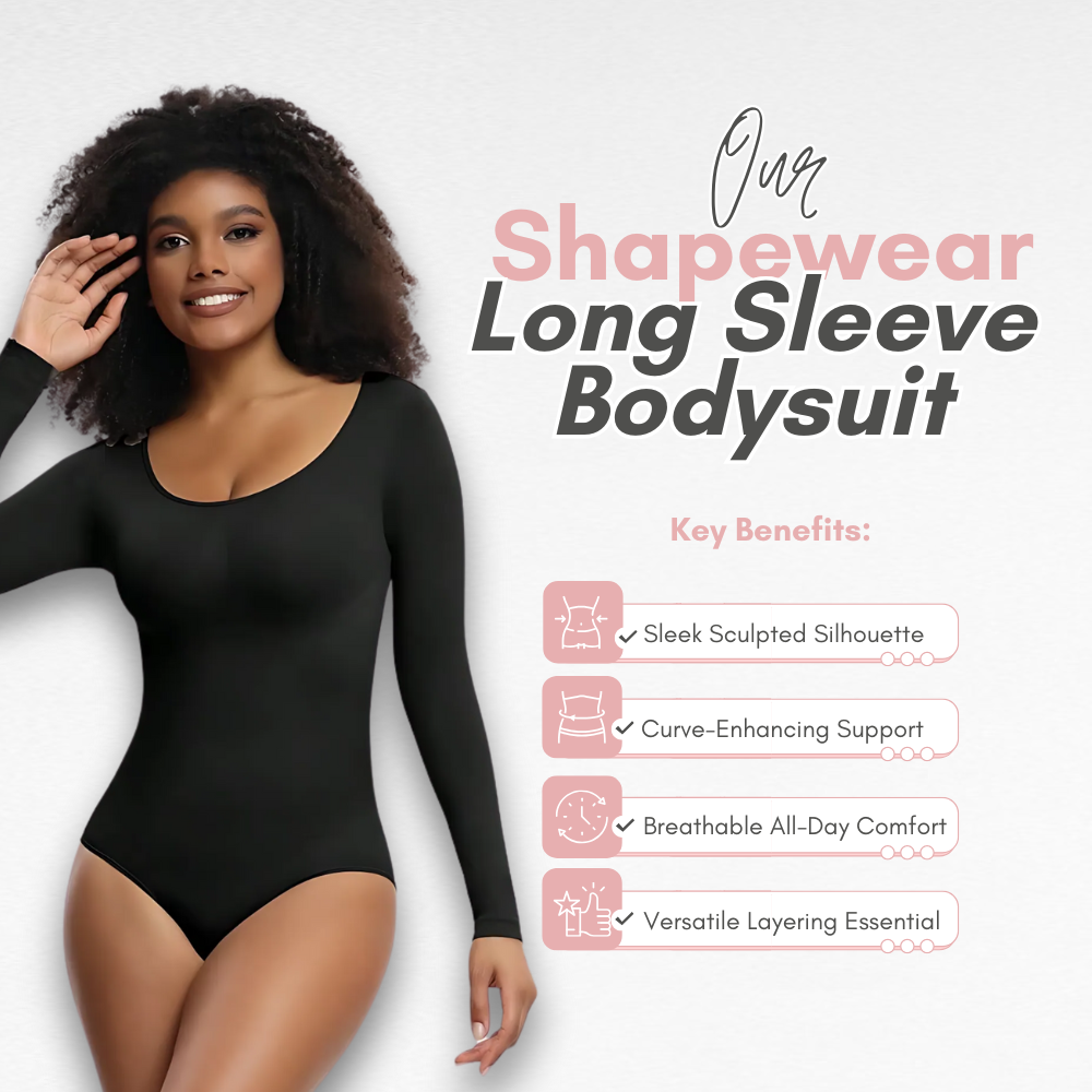 Sculpting Shapewear Long Sleeve Bodysuit