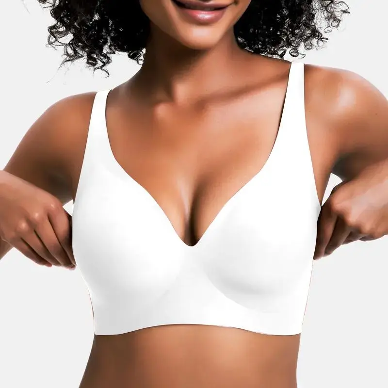 VRCÔMFY LiftEase™ V-Neck Wireless Bra - Comfort & Lift for Women