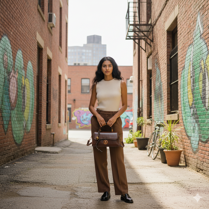 Outfit styled with GIRLYWEAR handbag
